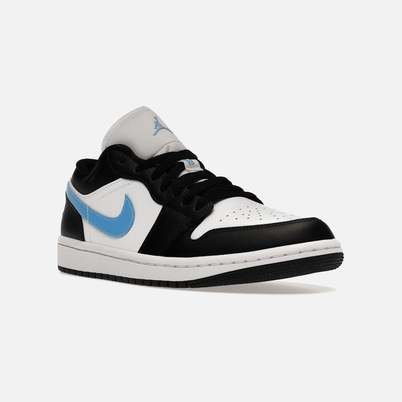 jordan 1 low black university blue white (w)