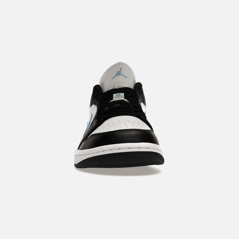jordan 1 low black university blue white (w)