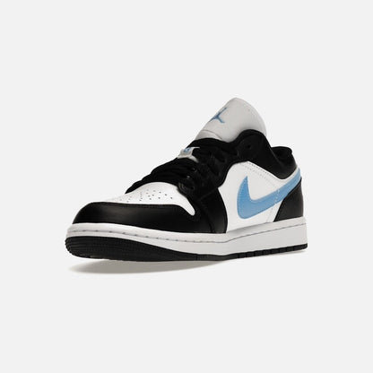 jordan 1 low black university blue white (w)