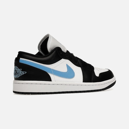 jordan 1 low black university blue white (w)