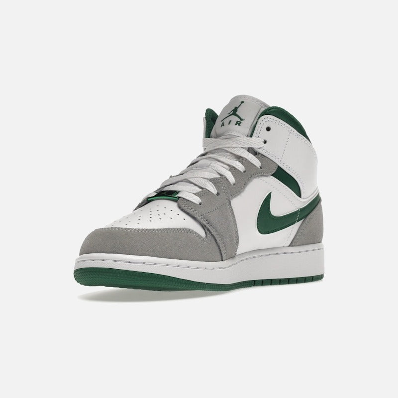 jordan 1 mid se white pine green smoke grey (gs)