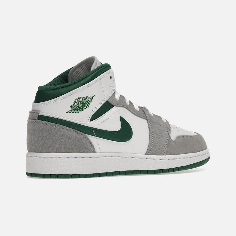 jordan 1 mid se white pine green smoke grey (gs)