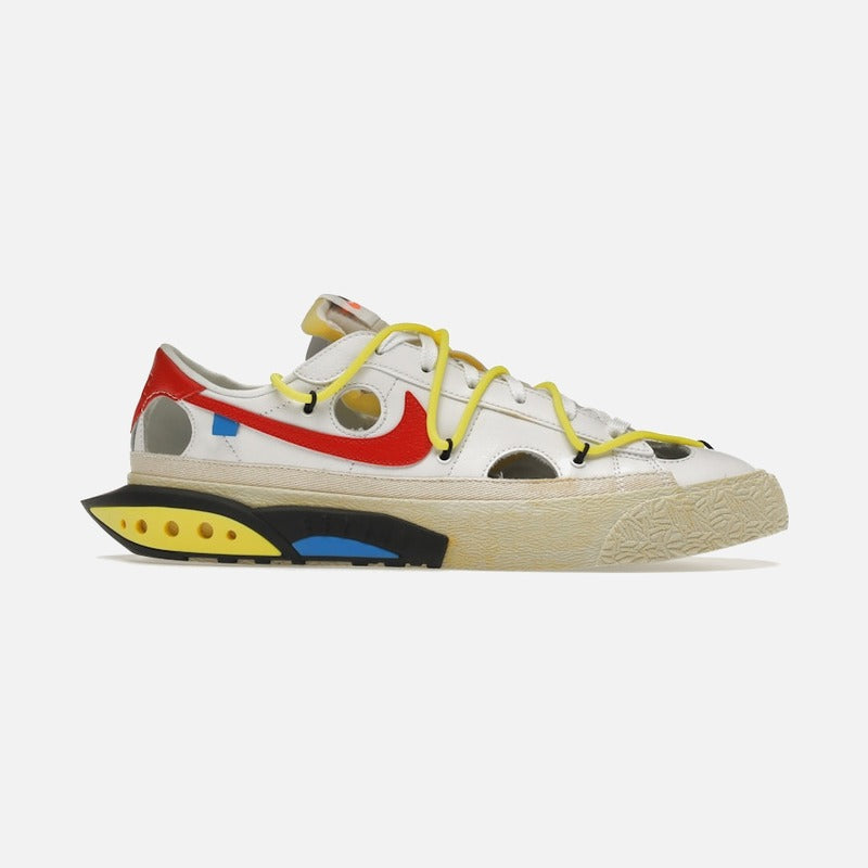 nike blazer low off-white university red