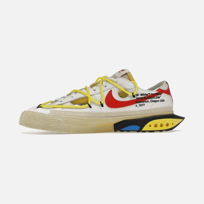 nike blazer low off-white university red