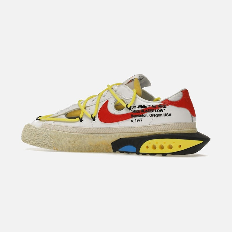 nike blazer low off-white university red