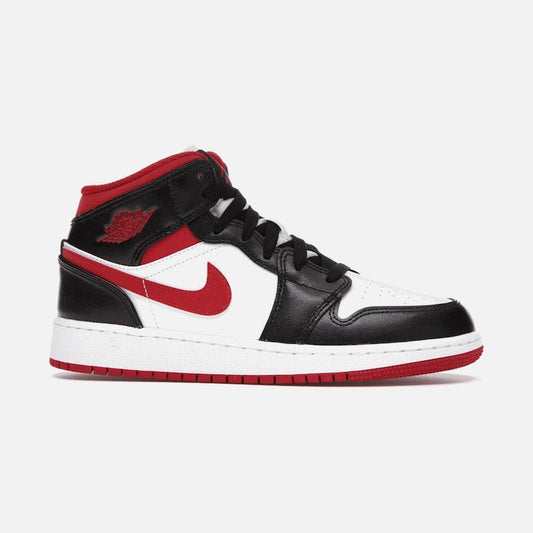 jordan 1 mid gym red black white (gs)