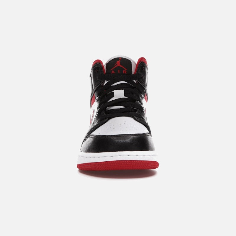 jordan 1 mid gym red black white (gs)