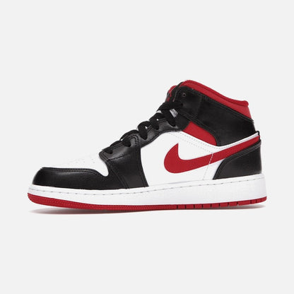 jordan 1 mid gym red black white (gs)