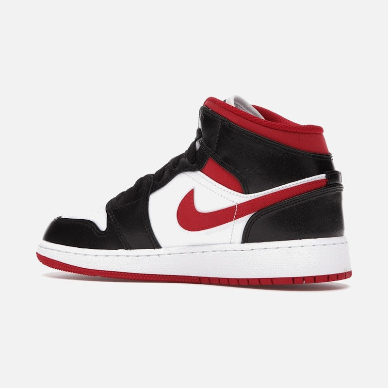 jordan 1 mid gym red black white (gs)
