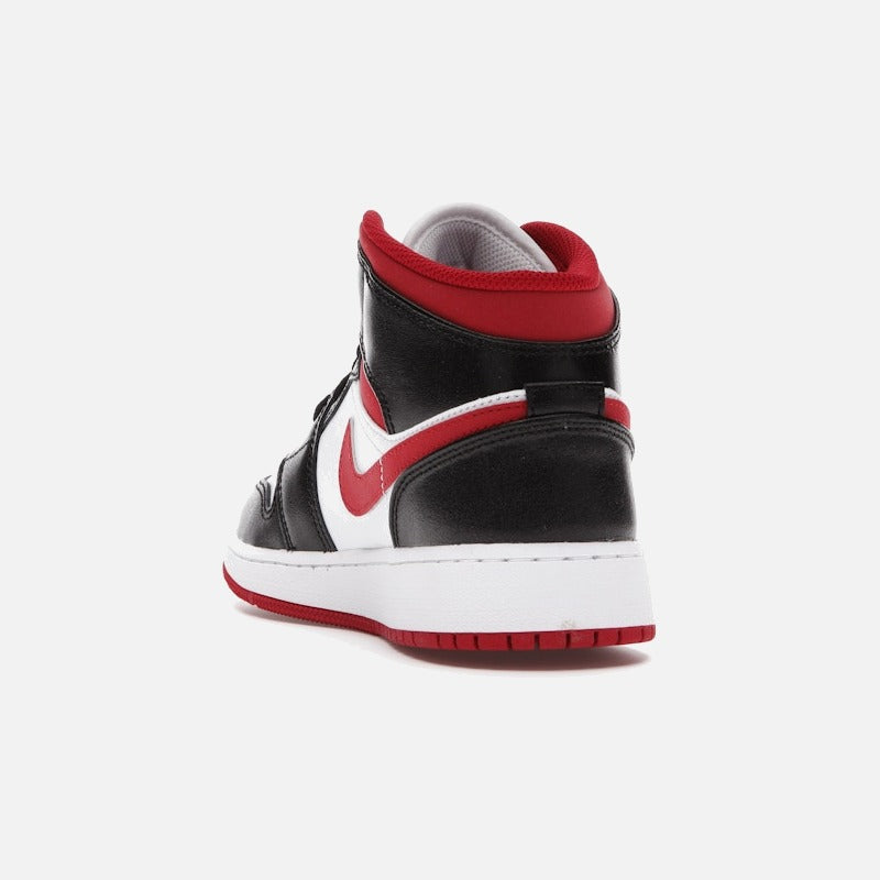 jordan 1 mid gym red black white (gs)