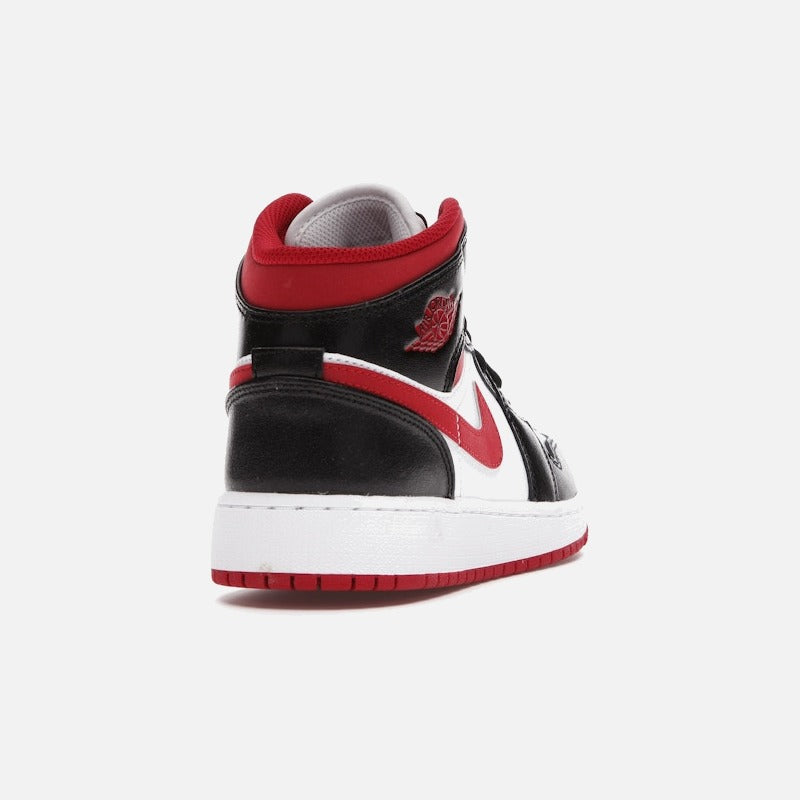 jordan 1 mid gym red black white (gs)