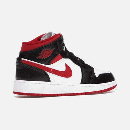 jordan 1 mid gym red black white (gs)