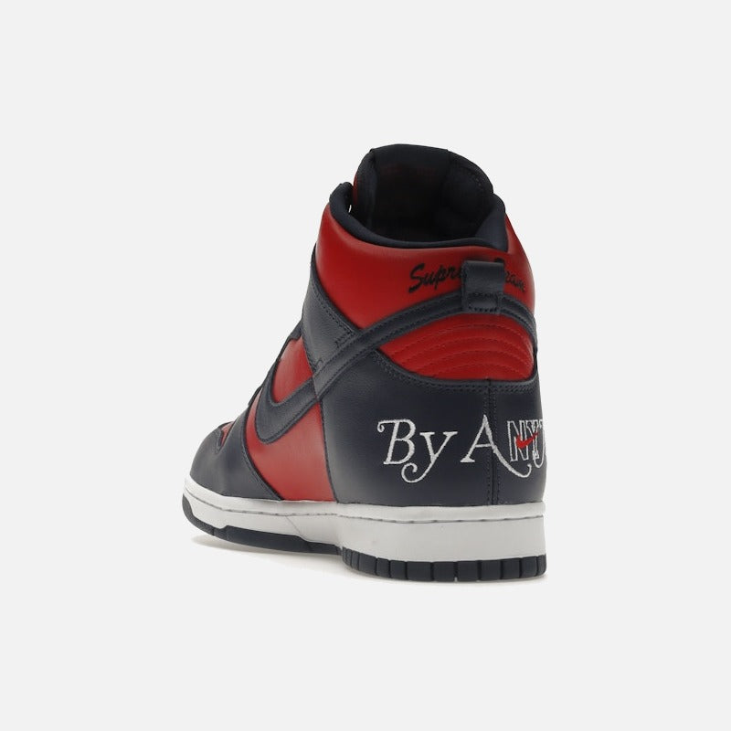 nike sb dunk high supreme by any means navy