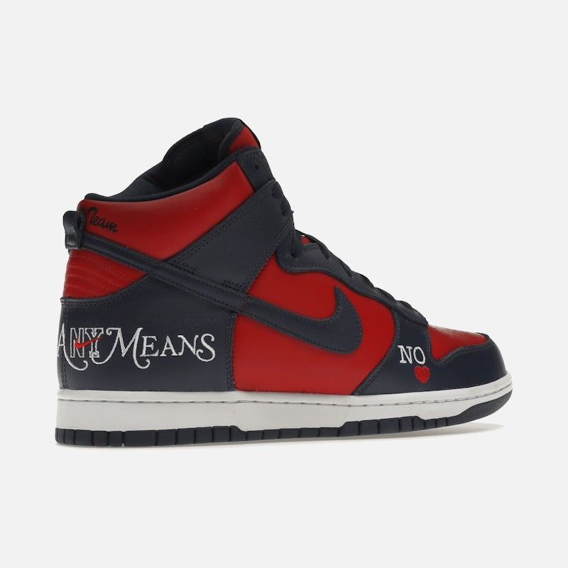 nike sb dunk high supreme by any means navy