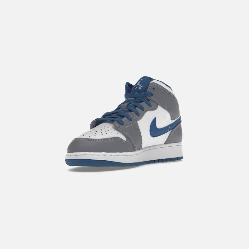 jordan 1 mid true blue cement (gs)