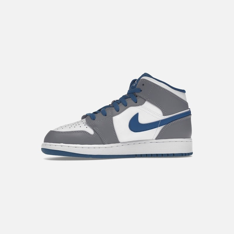 jordan 1 mid true blue cement (gs)
