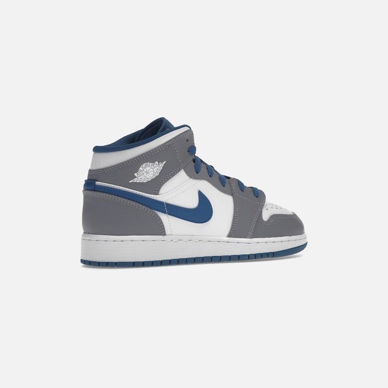 jordan 1 mid true blue cement (gs)