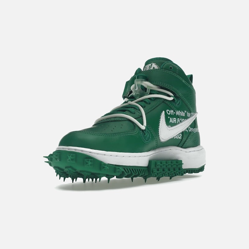 nike air force 1 mid off-white pine green