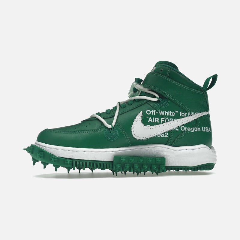 nike air force 1 mid off-white pine green