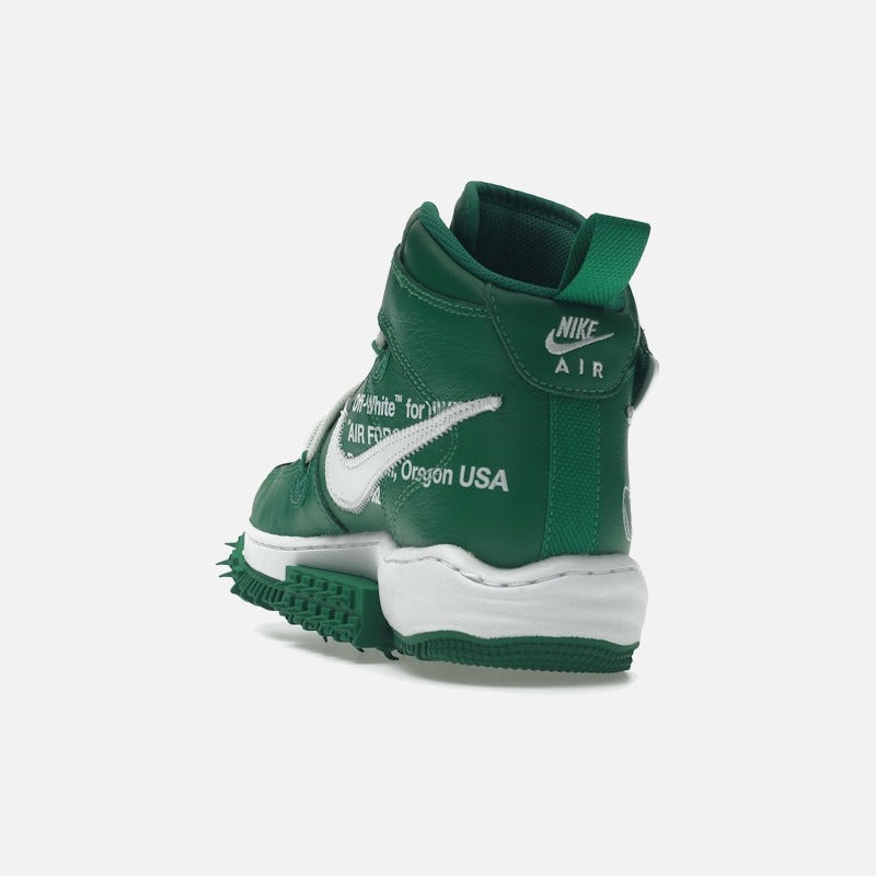 nike air force 1 mid off-white pine green
