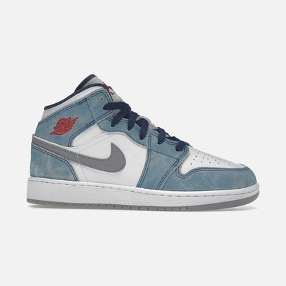 jordan 1 mid se french blue light steel (gs)