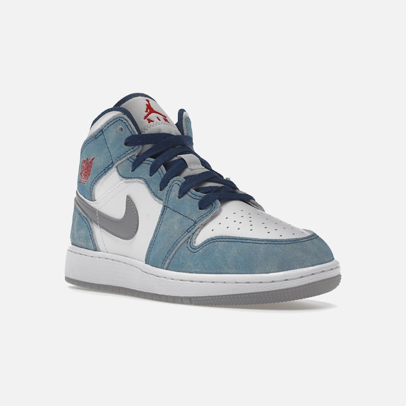jordan 1 mid se french blue light steel (gs)
