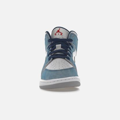 jordan 1 mid se french blue light steel (gs)