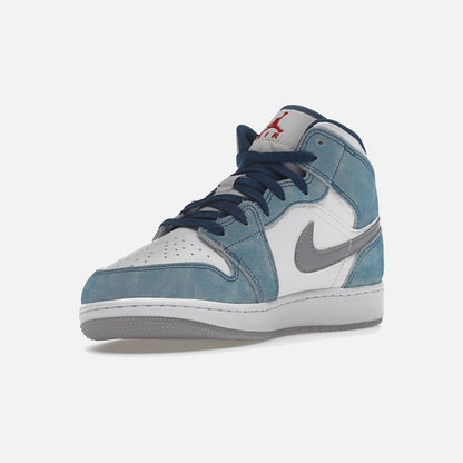 jordan 1 mid se french blue light steel (gs)