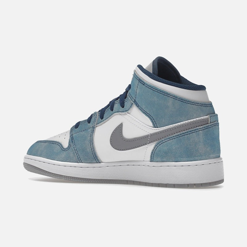 jordan 1 mid se french blue light steel (gs)