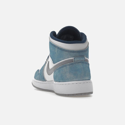 jordan 1 mid se french blue light steel (gs)