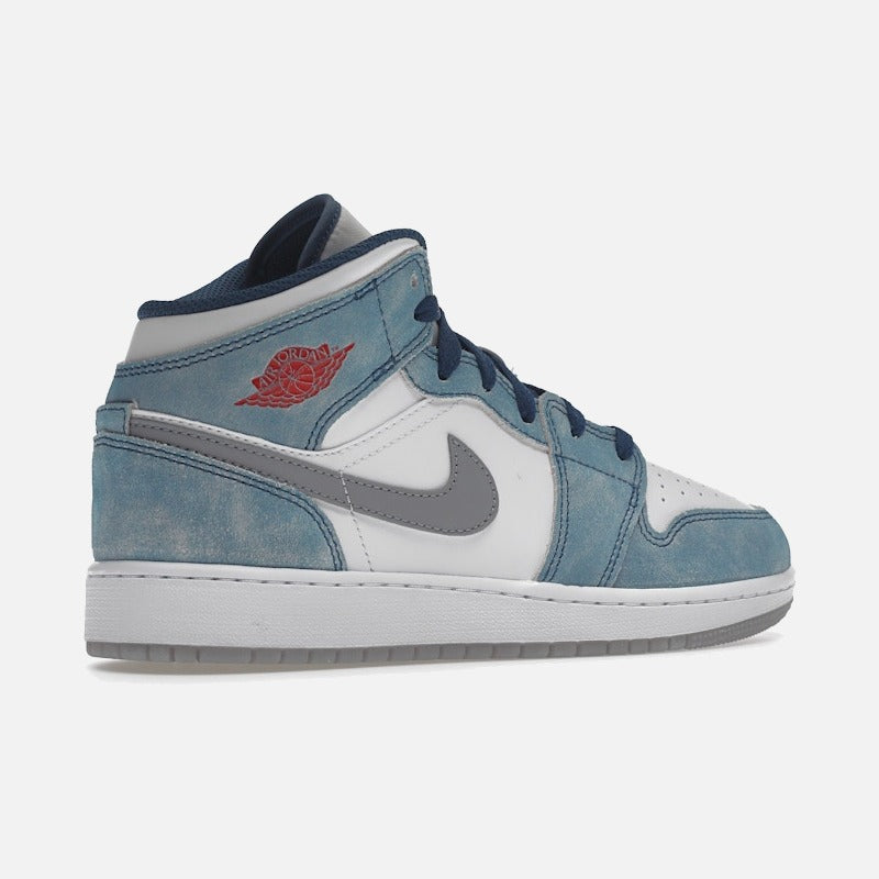 jordan 1 mid se french blue light steel (gs)