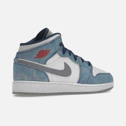 jordan 1 mid se french blue light steel (gs)
