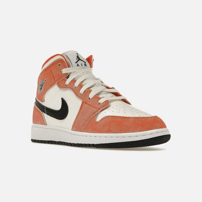 jordan 1 mid se orange suede (gs)