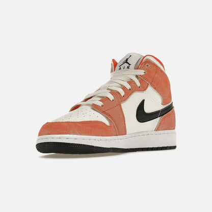 jordan 1 mid se orange suede (gs)