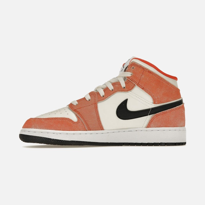 jordan 1 mid se orange suede (gs)