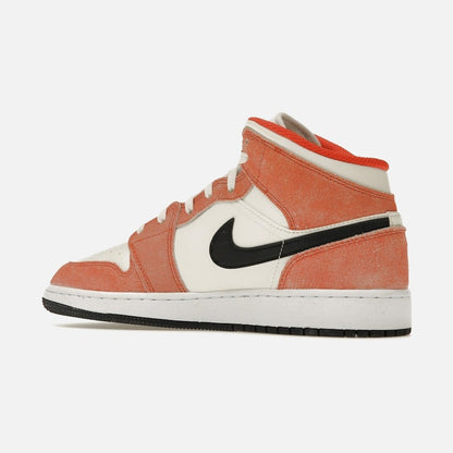 jordan 1 mid se orange suede (gs)