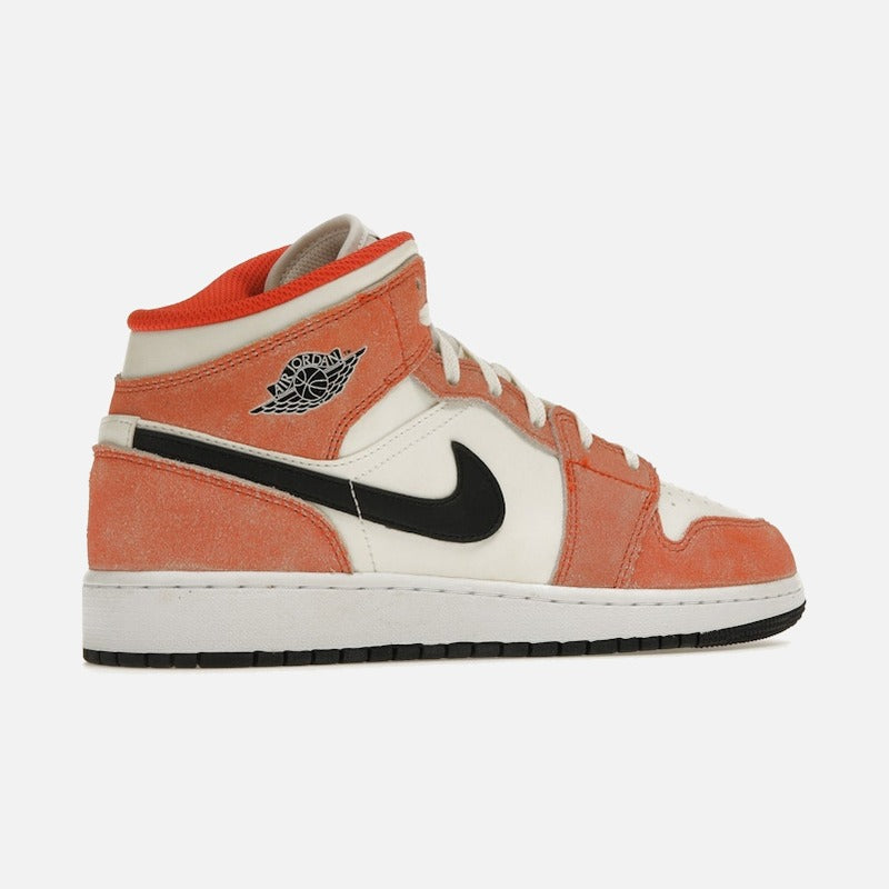 jordan 1 mid se orange suede (gs)