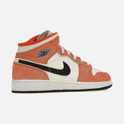jordan 1 mid se orange suede (gs)