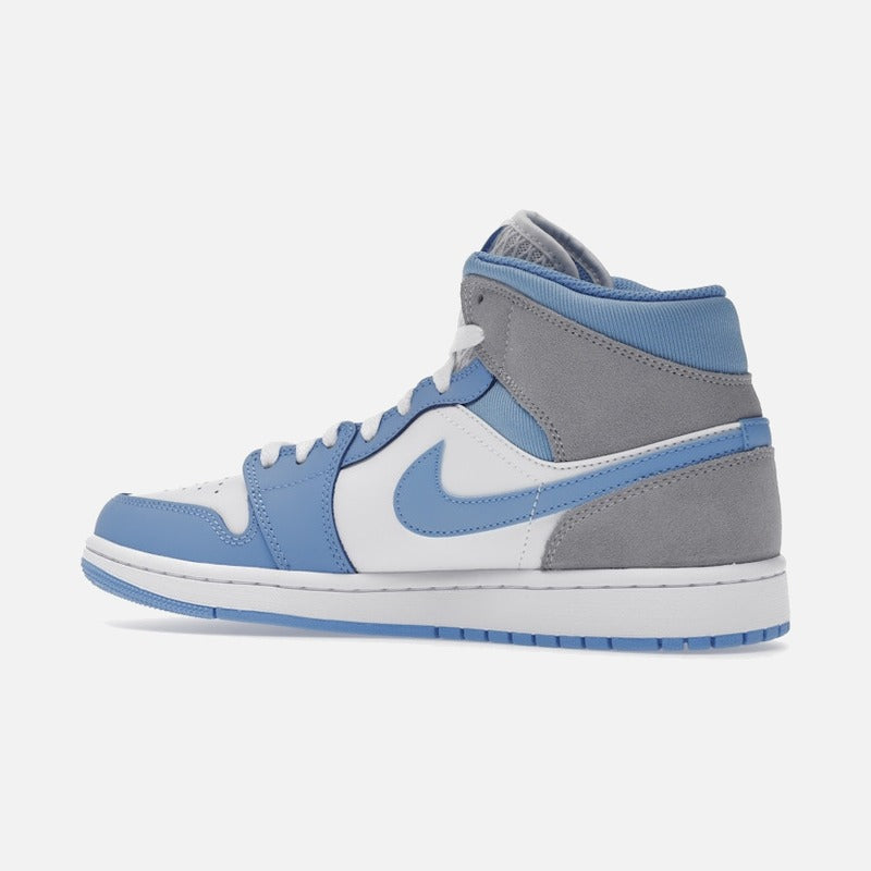 jordan 1 mid university blue grey