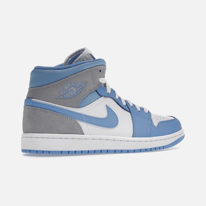 jordan 1 mid university blue grey