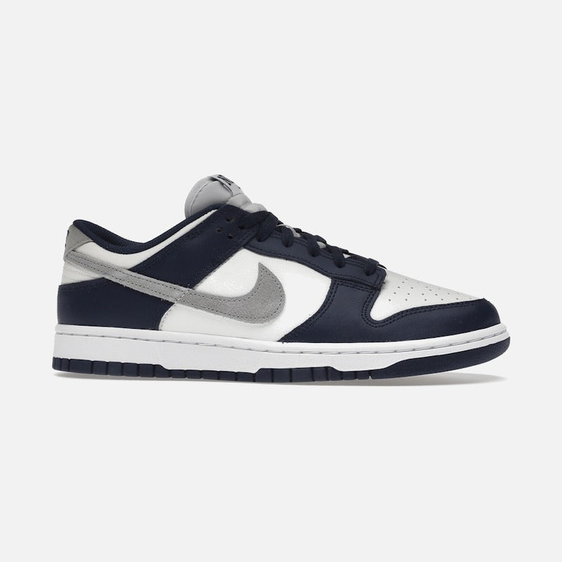 nike dunk low summit white midnight navy