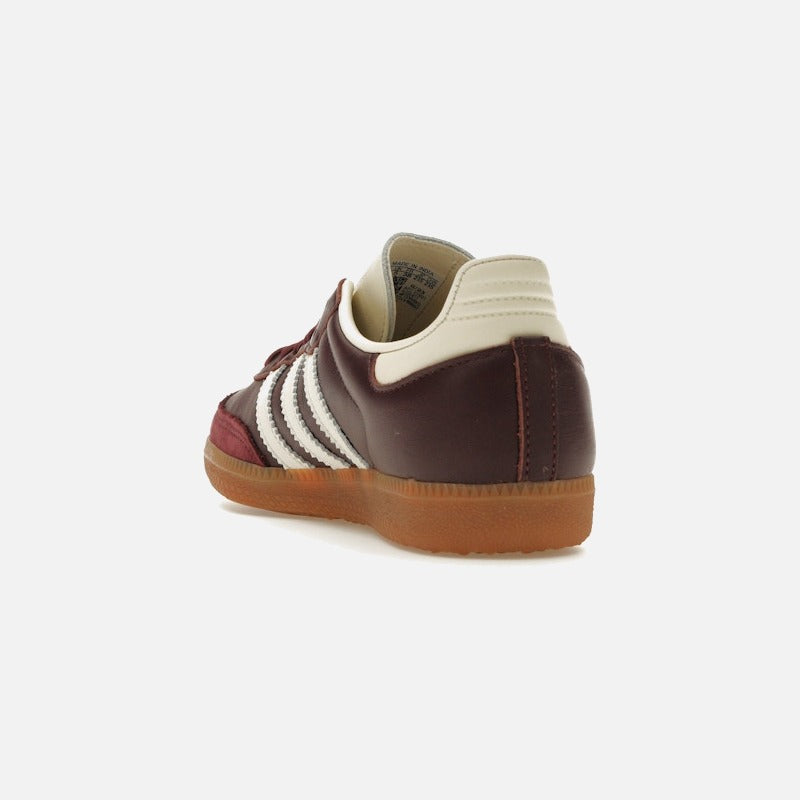adidas samba og maroon gold metallic (women's)