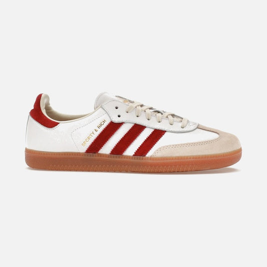 adidas samba sporty & rich white collegiate burgundy