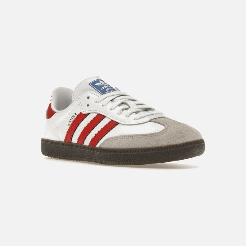 adidas samba og white better scarlet