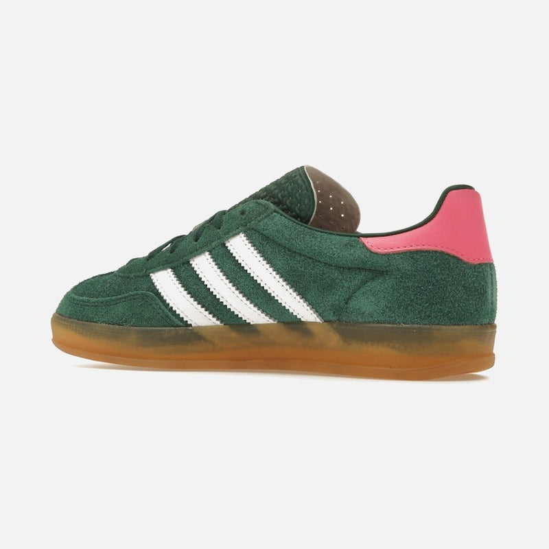 adidas gazelle indoor collegiate green lucid pink (women's)