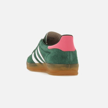 adidas gazelle indoor collegiate green lucid pink (women's)