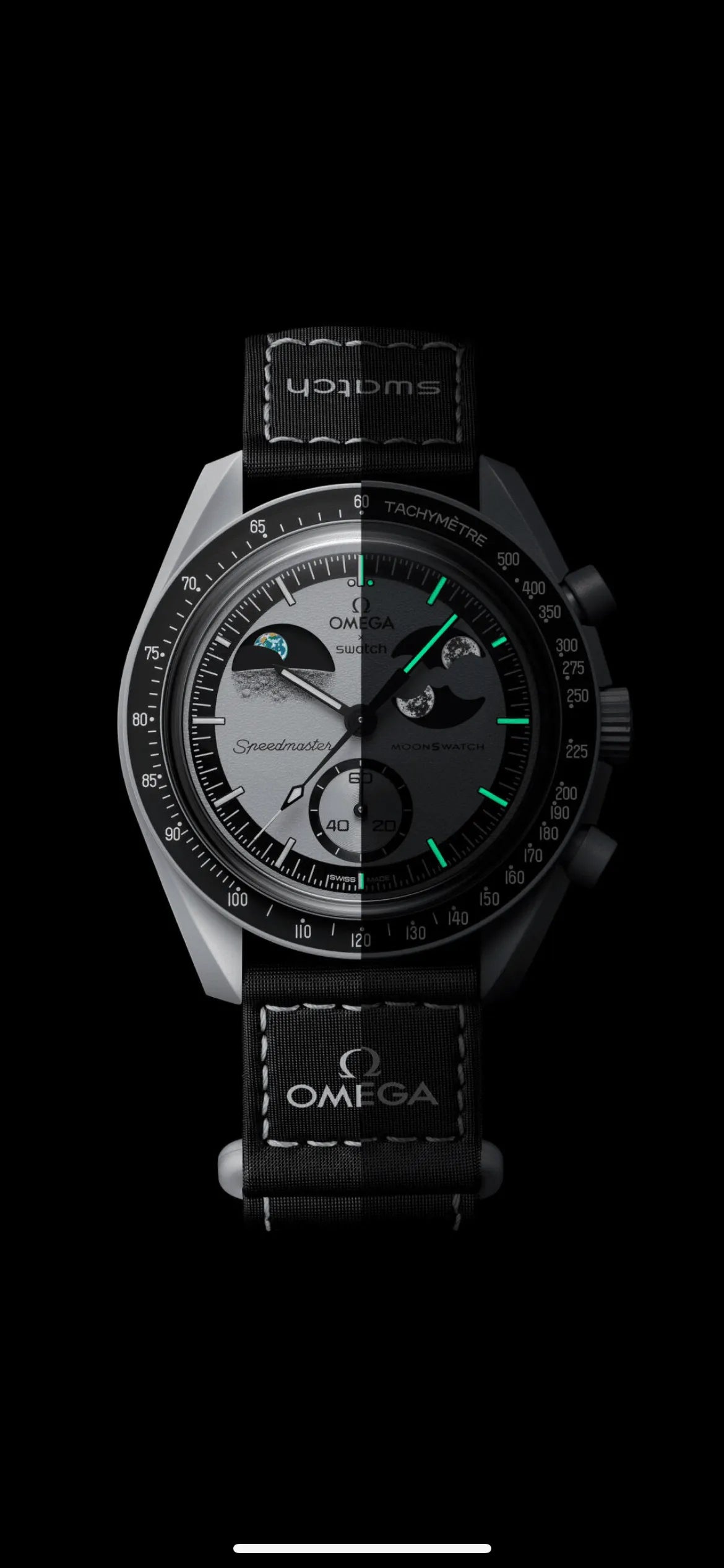 Swatch X Omega Bioceramic Moonswatch Mission To Earthphase