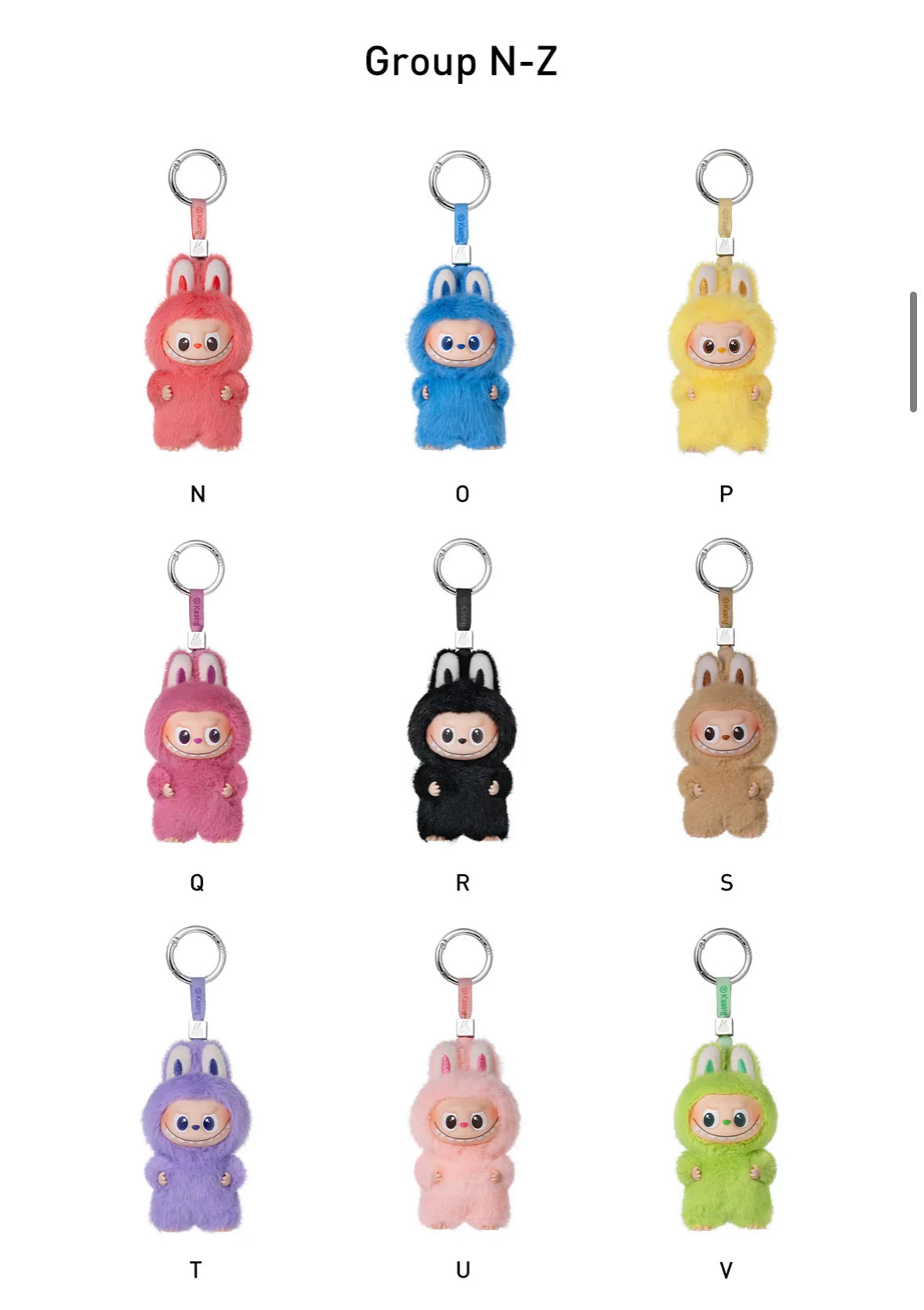 Labubu Pin for Love Series Plush Pendant (N-Z) Sealed Case (14 Blind Box)