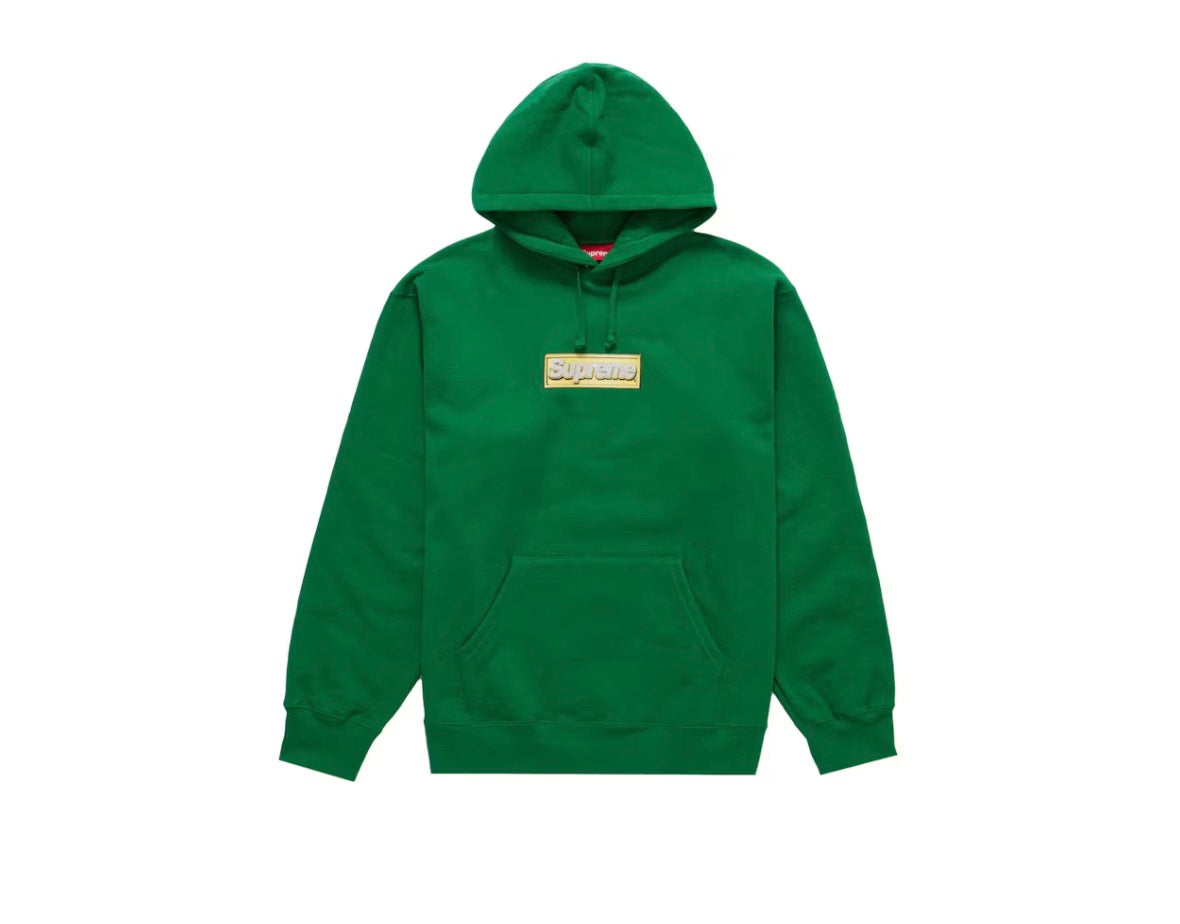 Supreme Bling Box Logo Hooded Sweatshirt Green