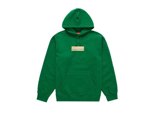 Supreme Bling Box Logo Hooded Sweatshirt Green